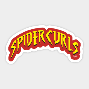 Spider Curls Sticker